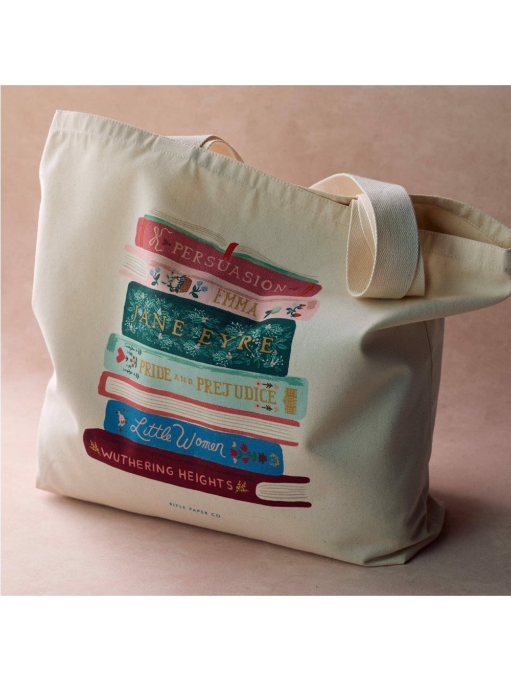 NWT Rifle Paper Co. Ladies Night Book Club Canvas Tote